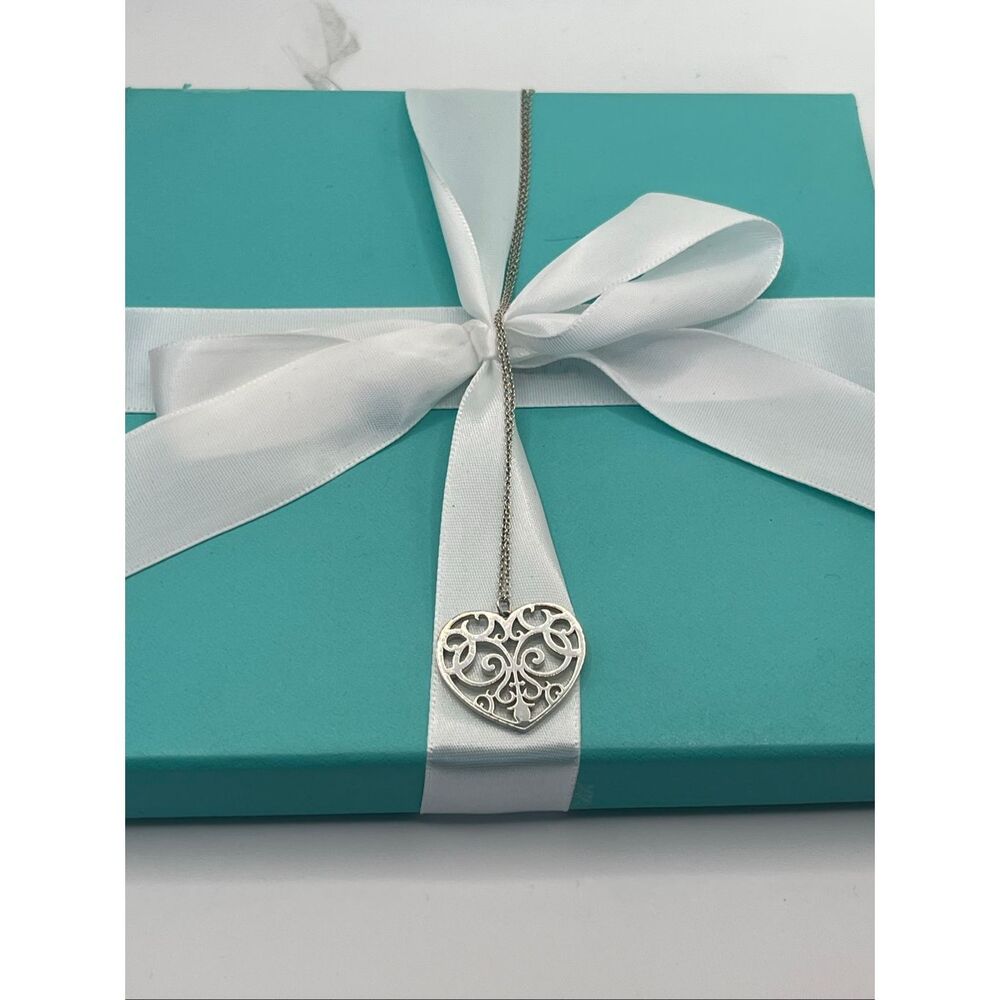 Tiffany & Co. Sterling Silver Enchant Heart Necklace - 20” - Picture 6 of 16